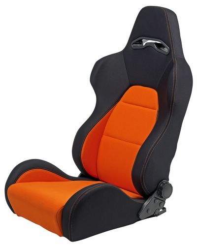 Asiento deportivo Baquet Eco negro / naranja