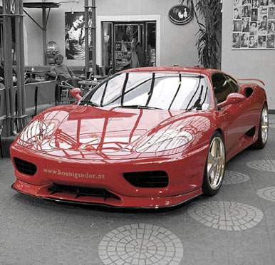 Lamina en carbono para spoiler parachoques delantero Ferrari 360 Modena Kit