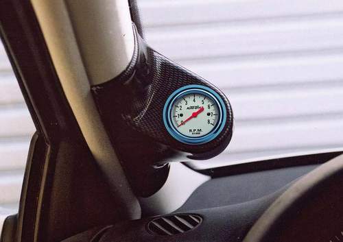 Soporte de pilar en carbono para 1 reloj de Peugeot 106
