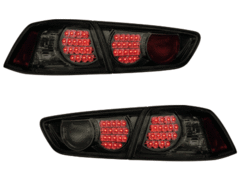 Focos traseros de LEDs para Mitsubishi Lancer 08- negros ahumados