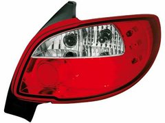 Faros traseros de LEDs para Peugeot 206 98-09 rojos/claros