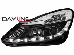 Faros delanteros luz diurna DAYLINE para Opel Corsa D 06+ TFL-Optik negros