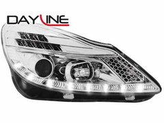 Faros delanteros luz diurna DAYLINE para Opel Corsa D 06+ TFL-Optik chrome